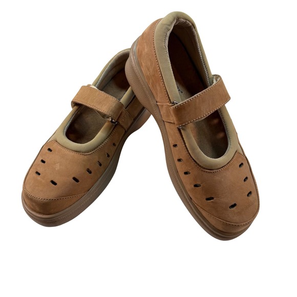 OrthoFeet Women's 7.5 Mary Jane Shoes Brown Suede Comfort Orthopedic Diabetic - Picture 1 of 8